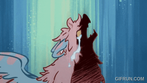 a cartoon of a dragon crying with the website gifrun.com below