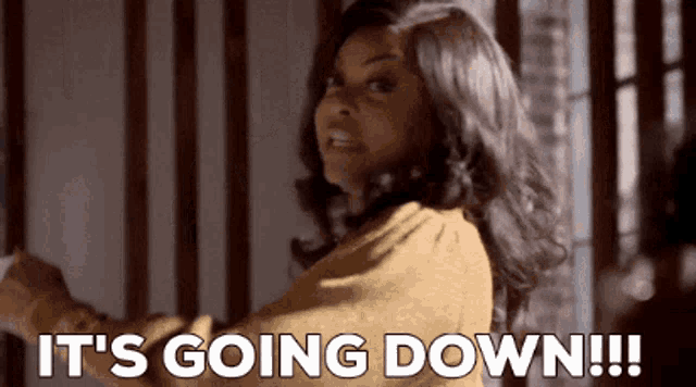 a woman is saying it 's going down !!!