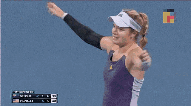 samantha stosur and catherine mcnally are playing a tennis match