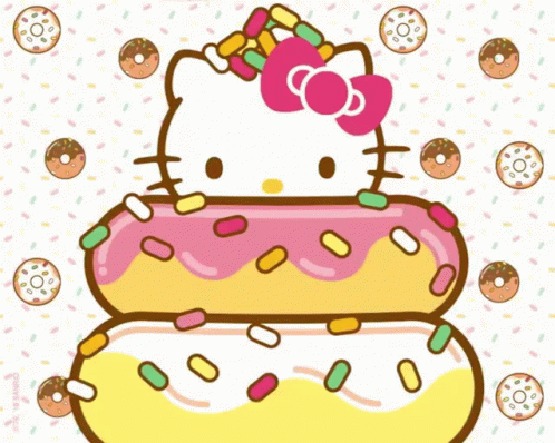 Hello Kitty Hello Kitty And Her Donuts GIF - Hello Kitty Hello Kitty And Her Donuts Donuts GIFs