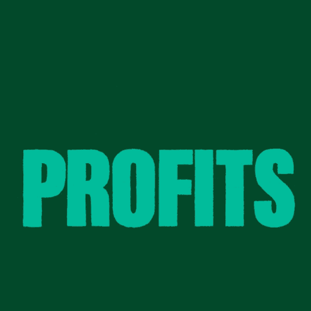 a green background with the words people profits written in white