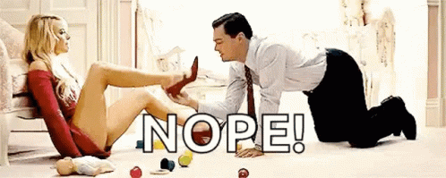 Wolf Of Wall Street Nope GIF - Wolf Of Wall Street Nope Shoe GIFs