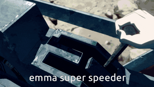 a person is holding a coin and the words emma super speeder are visible