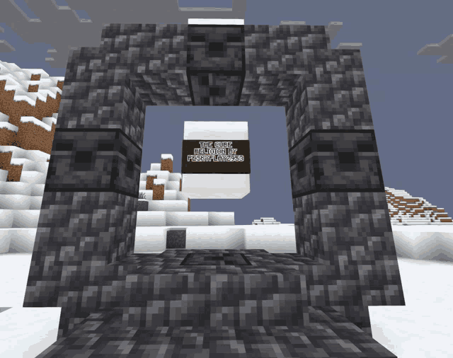 a minecraft screenshot of a portal with the words " you just delivered by peanut butter " on it