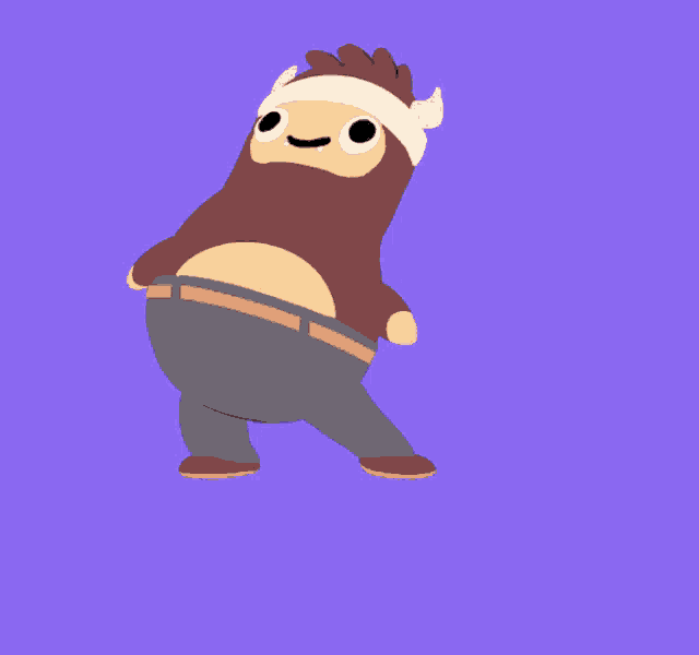 a cartoon character with a beard and a bandage around his head