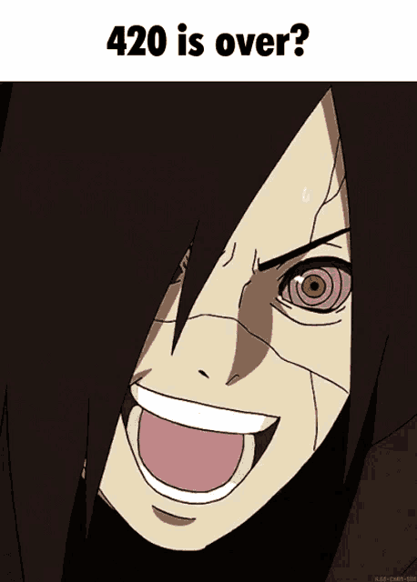 a cartoon character is smiling with the words 420 is over