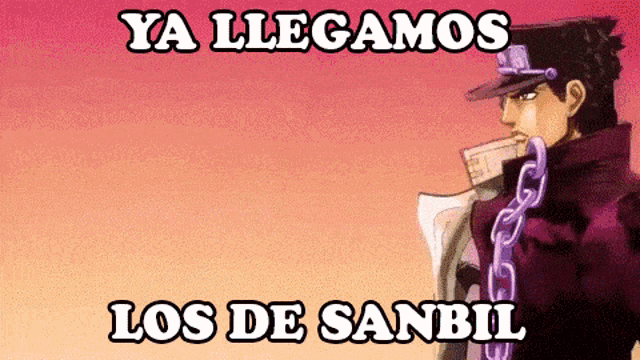 ya llegamos los de sanbil is written in white letters