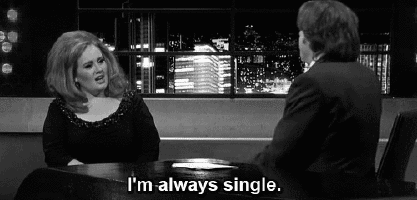 Being Single. GIF - Im Always Single Adele Single GIFs