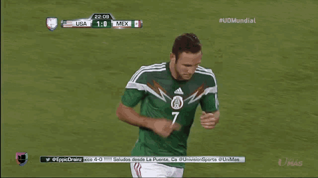 a soccer game between the usa and mexico