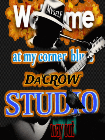 a poster that says we me at my corner blues dacrow studio