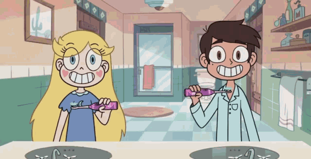 Star Vs The Forces Of Evil Brushing Teeth GIF - Star Vs The Forces Of Evil Brushing Teeth Dentalhygiene GIFs