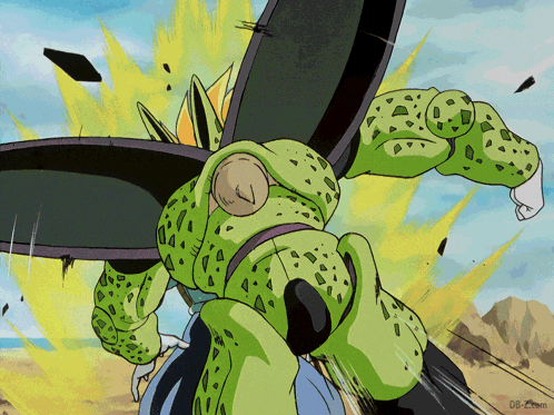 a cartoon drawing of a green frog with the words db-ecom on the bottom left