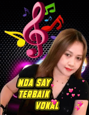 a picture of a woman with the words nda say terbaik vokal on the bottom