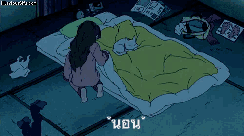 นอน GIF - Nichijou Sleep Sleeping Cat GIFs