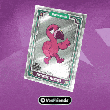 a card with a flamingo on it that says forthright flamingo