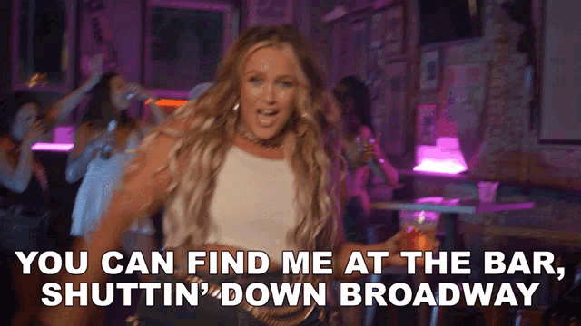You Can Find Me At The Bar Shuttin Down Broadway Priscilla Block GIF - You Can Find Me At The Bar Shuttin Down Broadway Priscilla Block Off The Deep End Song GIFs