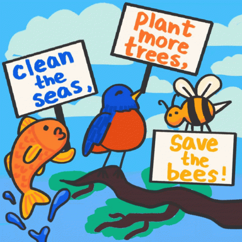 Clean The Seas Plant More Trees GIF - Clean The Seas Plant More Trees Save The Bees GIFs