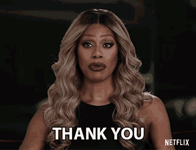 a woman says thank you in a netflix advertisement