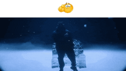 a pixel art of a man standing next to an ice sculpture with a smiley face above him