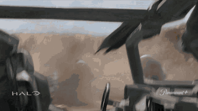 a halo advertisement for paramount + is shown