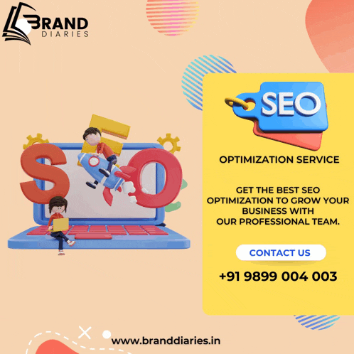 an advertisement for an seo optimization service with a phone number