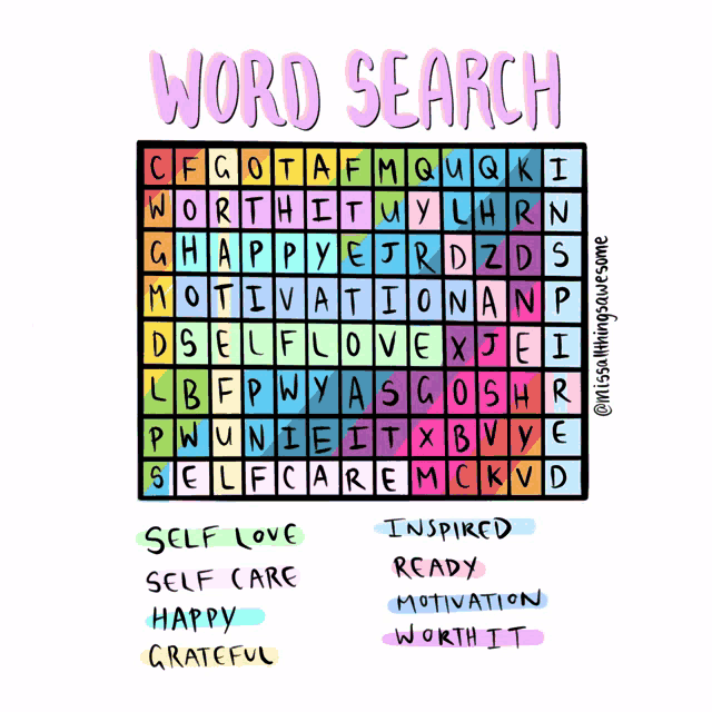 Missallthingsawesome Wordsearch GIF - Missallthingsawesome Wordsearch Self Love GIFs