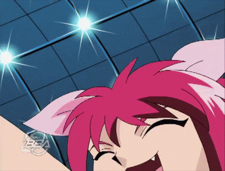 a cartoon of a girl with pink hair and a bea logo on the bottom