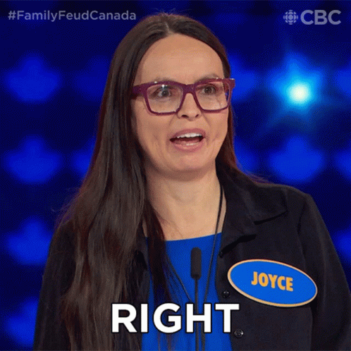 Right Joyce GIF - Right Joyce Family Feud Canada GIFs