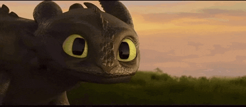toothless from how to train your dragon is standing in a grassy field .