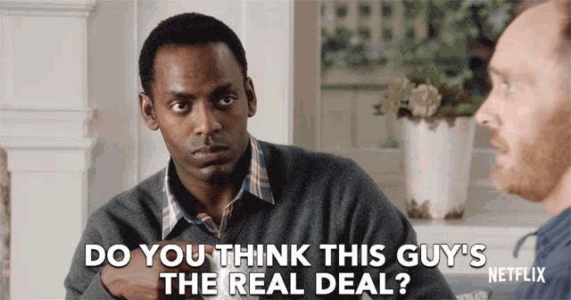 a netflix ad shows a man talking to another man