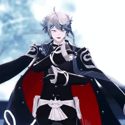 a cartoon character with a red cape and a sword