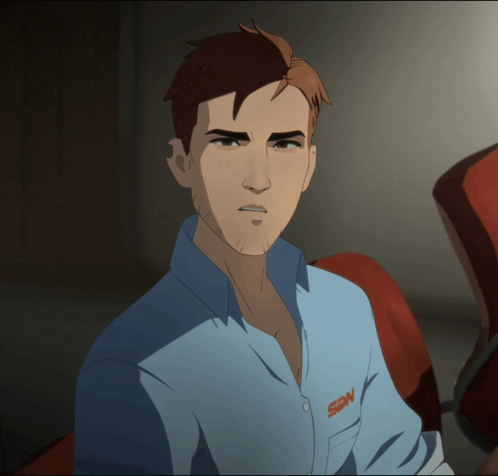 a man in a blue shirt with the word snw on the front