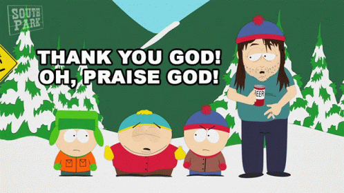 Thank You God Eric Cartman GIF - Thank You God Eric Cartman Kyle Broflovski GIFs