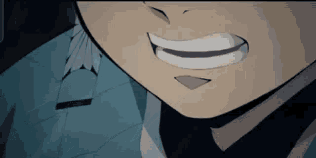 a close up of a person 's mouth with a slight smile on it .