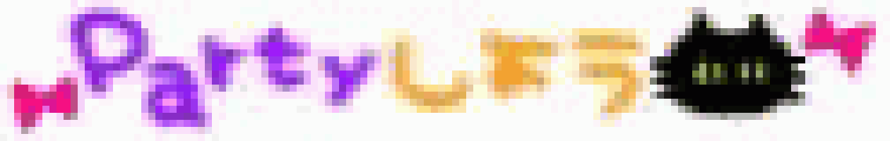 a blurred image of the word party with a cat in the middle .