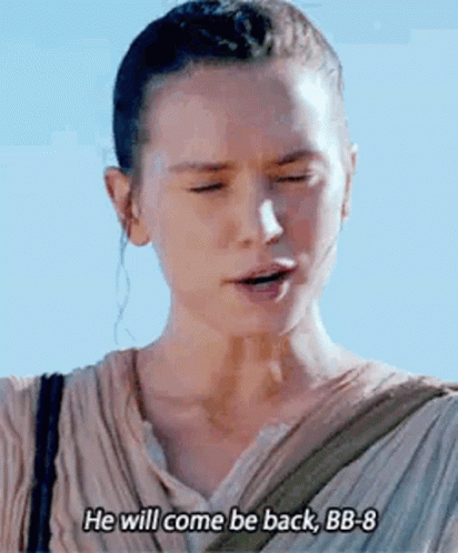 Daisy Ridley Star Wars GIF - Daisy Ridley Star Wars He Will Come Be Back GIFs