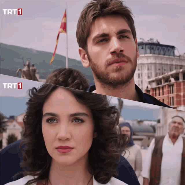 two images of a man and a woman with trt1 written on the bottom right
