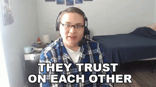 They Trust On Each Other Caleb Sullivan GIF - They Trust On Each Other Caleb Sullivan Myflin GIFs