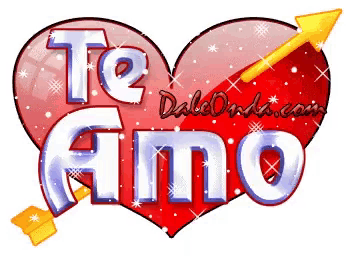 a red heart with the words te amo written inside of it