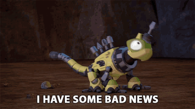 a cartoon character with the words i have some bad news