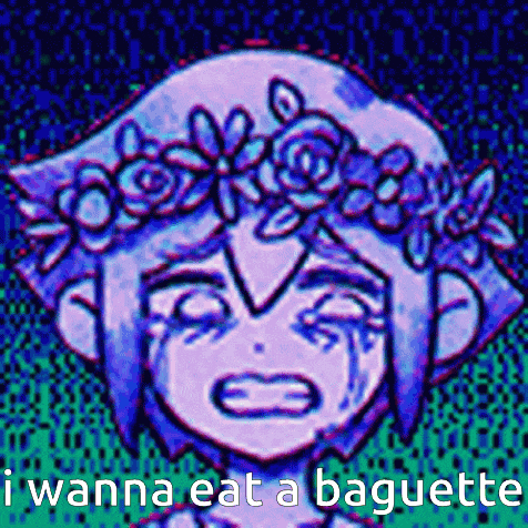a girl with a flower crown on her head is crying .