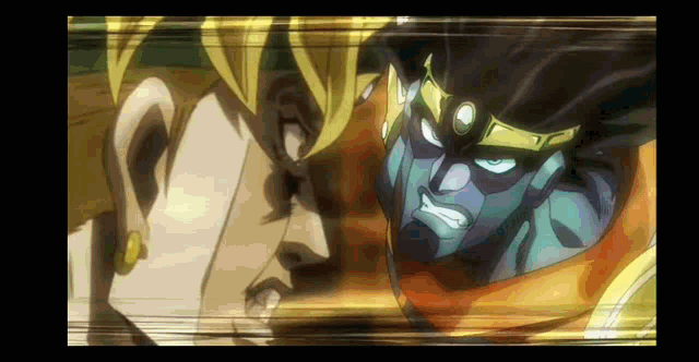 dio and star platinum from jojo 's bizarre adventure are standing next to each other