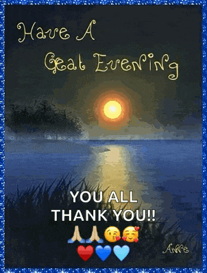 a greeting card that says have a great evening