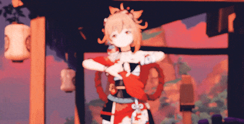 a blurred image of a girl in a red dress