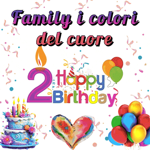 a birthday card that says family i colori del cuore