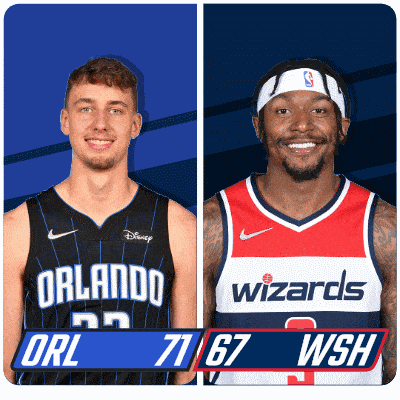 two basketball players one from orlando and the other from wizards