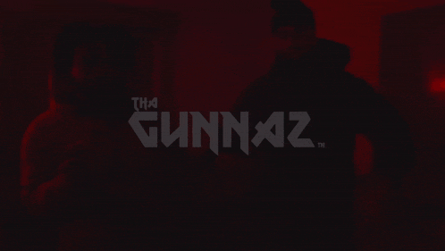 a dark red background with the gunnaz tm logo