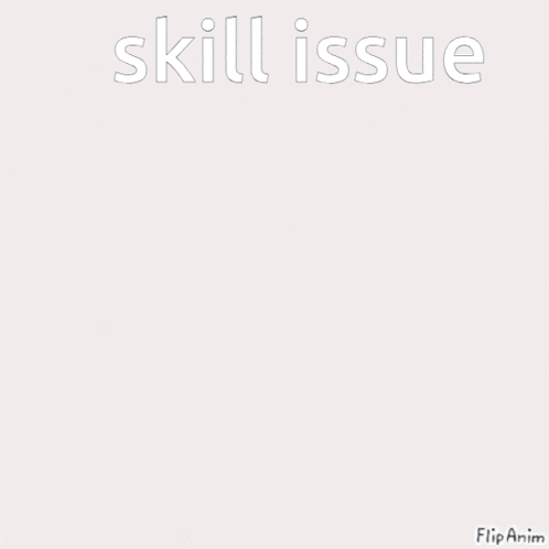 a drawing of a dog with the words skill issue on the bottom