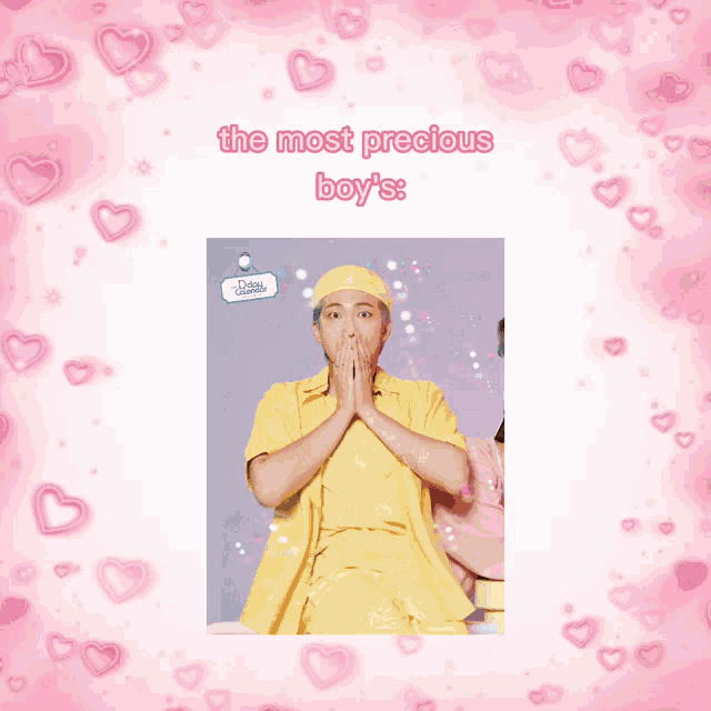 a picture of a boy with the words " the most precious boy 's " on it