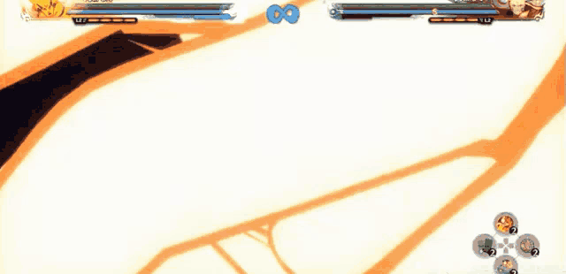 a screenshot of a video game with a character 's face in the background